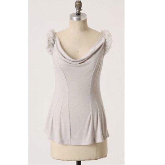 Anthropologie Deletta first flight tee top in gray - Picture 1 of 5